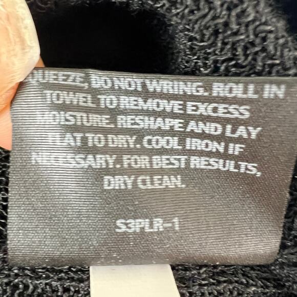 EILEEN FISHER Black Tank Top Linen Knit Draped Cowl Neck Pullover Size Small S - Picture 9 of 9